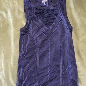 Athleta Navy Textured Tank Top